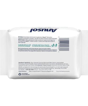 Anusol Cleansing Hypoallergenic Cooling Flushable Wipes 40 Count Skin Cleaning Wipe - Buy Online on GoSupps.com