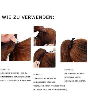 100% Remy Human Hair Dark Brown Clip In Ponytail Extensions - Sego Ponytail Braid Hair Piece 16 (45cm) - 80g - Buy Online on GoSupps.com