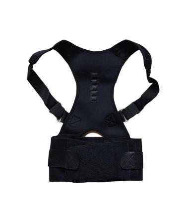 n/a New Male Female Adjustable Magnetic Posture Corrector Corset Back Brace Back Belt Lumbar Support Straight Corrector de espalda (Color : Black Size : Large-L) Black Large-XL