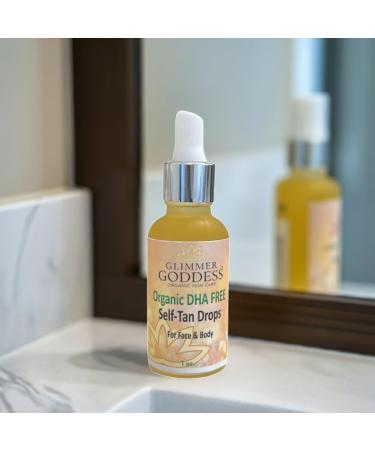 Glimmer Goddess Organic DHA FREE Tanning Drops for Face & Body 1 oz. - Buy Online on GoSupps.com