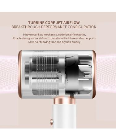 Ionic Hair Dryer with Diffuser & Nozzle | Fast Drying Blow Dryer for Curly Hair - White for Men & Women - Buy Online on GoSupps.com