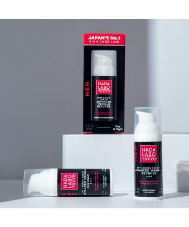 Hada Labo Tokyo Men Anti-Ageing Hyaluronic Cream Advanced Wrinkle Reducer Day & Night Cosmetics for Men - Buy Online on GoSupps.com
