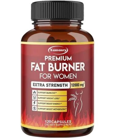Premium Fat Burner for Women (120 Capsules) for Weight Loss, Suppress Appetite, Cleanse and Detoxify