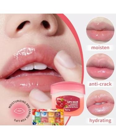  Mciluyaiio Fruit-flavored lip care kit mini lip balm anti-brittle lip treatment colorless fruit-flavored gloss long-lasting moisturizing and nourishing lip mask (1 set) - Buy Online on GoSupps.com
