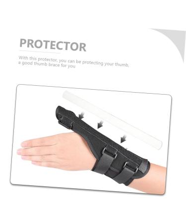 BESPORTBLE Thumb Protector Splint - Right Hand Wrist Brace with Aluminum Support - Thumb & Finger Protection Black 23x8.5x1cm - International Shipping Available - Buy Online on GoSupps.com