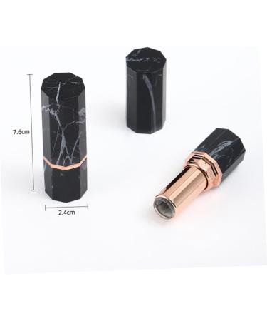 Buy 3pcs Fashion Lipstick Tube - Stylish Marbling Mini Lipstick Packaging | 0.04 Ounce Black - International Shipping Available - Buy Online on GoSupps.com