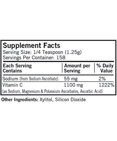 Buy Kirkman Labs Buffered Vitamin C Powder Unflavored - 7 oz (198.5 g) for Immune Support - Buy Online on GoSupps.com