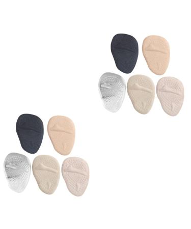 Gatuida 10 Pairs Half Size Pad Half Insoles of Foot Pads Forefoot Pads for Runners Sole Insoles Metatarsal Pad High Heels Foot Cushion Front Feet Shoe Clip Gel