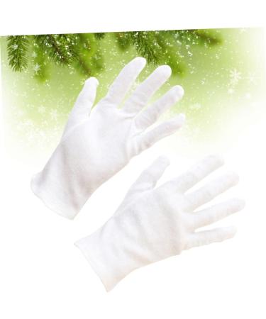 Anneome 12 Pairs Moisturizing Dry Hands Warm Food Handling Glove Hair Coloring Chemical Stretchable Lining Glove Safety White S:21X8cm White - Buy Online on GoSupps.com