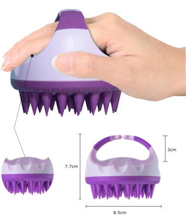 Buy Fanxiya Silicone Shampoo Brush - Scalp Massager for Wet & Dry Use | Purple Hair Massage Device for Relaxation - Buy Online on GoSupps.com