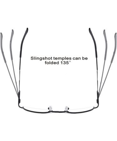 Half Reading Glasses Metal Frame Readers for Women Men with Pouch (2 Pairs 2.25) 2pair(black gray) 2.25 x - Buy Online on GoSupps.com