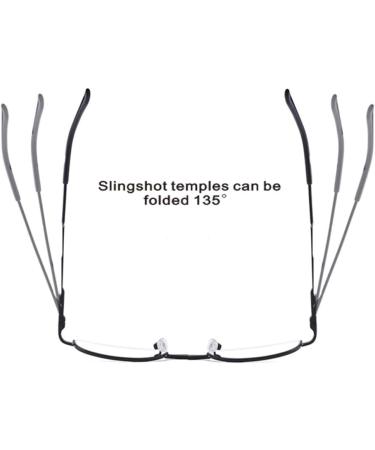 Half Reading Glasses - Metal Frame Readers for Men & Women | 2 Pairs (Black & Gold) | 2.5x Magnification | Pouch Included - Shop Internationally - Buy Online on GoSupps.com