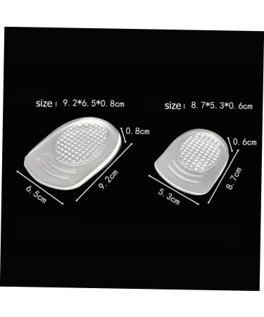 4 Pairs Silicone Heel Pads for Men | Comfortable Shoe Cushions & Insoles - Size 2 - Buy Online on GoSupps.com