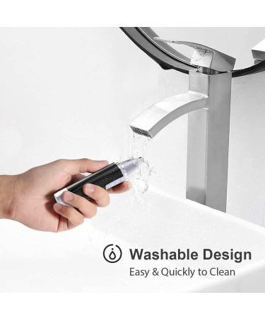 Portable Nose & Ear Hair Trimmer for Men & Women - Waterproof Stainless Steel Easy Clean Battery Operated (Black) | International Shipping Available - Buy Online on GoSupps.com