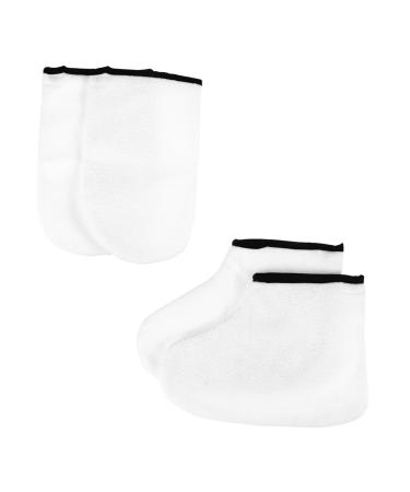Baluue Protection Exfoliante et Hydratante pour Pieds et Mains 2 Paires Taille Unique Bain de Paraffine Spa Domestique Soins Intensifs de Conservation Chaleur