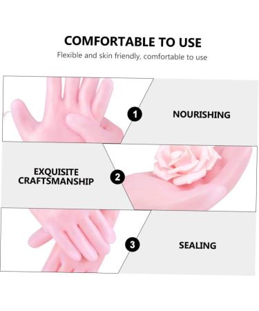 minkissy 1 Pair moisturizing moisturizing Gloves Dry Hands moisturizing Hand Gloves whitening Hand Soft exfoliating Hand Gloves Miss Repair Anti-Crack Water Proof Dry Rough Skin Glove 21x13cm - Buy Online on GoSupps.com