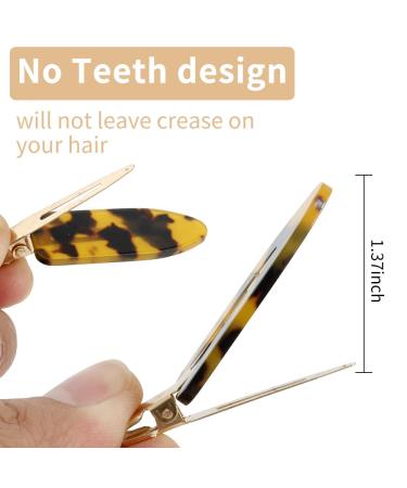 Canitor No Bend Hair Clips 4Pcs - Creaseless Acrylic Resin Tortoise Shell Clips for Women - Buy Online on GoSupps.com