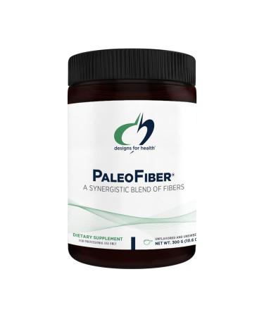 Designs for Health PaleoFiber - 12 Digestive Fiber Blend Powder Supplement with Psyllium Husk, Flax + Apple Pectin - Prebiotic Gut Support, Unflavored + Unsweetened - Vegan (60 Servings / 300g) Unflavored & Unsweetened