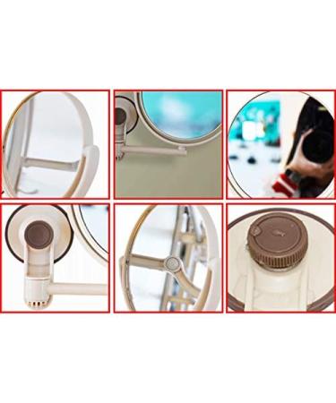 Bath Mirror Cosmetic Mirror 1X/3X Magnification Suction Cup Adjustable Double-Sided Bathroom Mirror - Buy Online on GoSupps.com