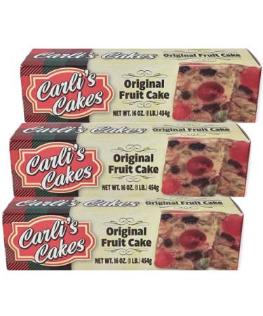 Fruitcake - Made From The Finest Fruits and Nuts - Individually Wrapped For Freshness - 3-1lb Fruit Cake - Buy Online on GoSupps.com