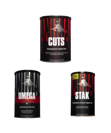 Animal Cuts Thermogenic Fat Burner + Omega + Stak - Weight Loss Management Diet Pills for Men and Women