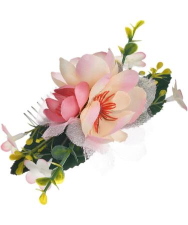 DOITOOL 1pc Hair Barrettes Hair Clip Tiara Bride Comb Hair Comb for Bride Fabric Flower Comb Bridal Hair Comb Flower Hair Comb Wedding Hair Comb Hairpin Headgear Hair Fork - Buy Online on GoSupps.com