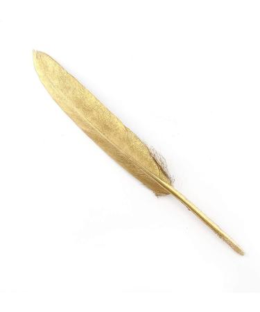 Sowder 50pcs 4-6inch Colorful Gold Goose Feathers for Art Craft Party Decoration - Duck Feather(Gold) - Buy Online on GoSupps.com
