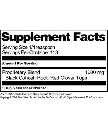 Red Clover and Black Cohosh Combination Powder (4 oz ZIN: 512980) - 3 Pack - Buy Online on GoSupps.com