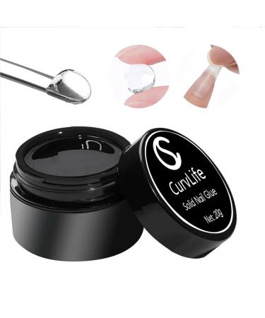 Solid Nail Glue for Press On Nails - Curv Life 15g Gel Nail Glue Kit for Acrylic Tips & Nail Strength - UV Light Cured 20G - Buy Online on GoSupps.com