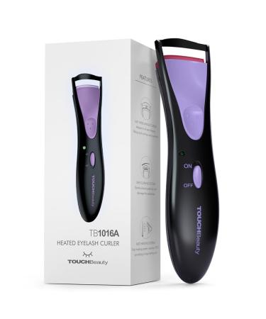 TOUCHBeauty Professional Heated Eyelash Curler Upgrade Portable Electric Eyelash Curler for Curled Eyelashes Long Lasting Heated Painless Curved Purple