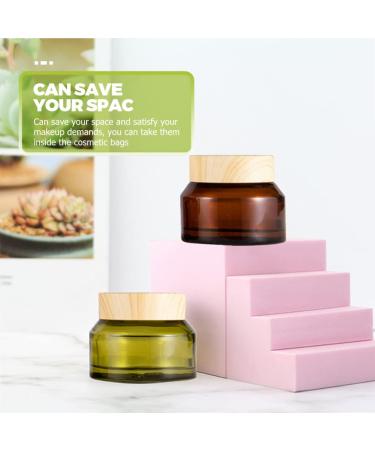 Lurrose 5-St Cosmetic Bottle Set | Glass Lotion & Cream Containers for Travel | Empty Makeup & Eye Cream Jars - Buy Online on GoSupps.com