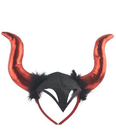 TQUXNGA Children Kids Wing Headband Halloween Witch Hair Hoop s Cosplay Props Red horn headband