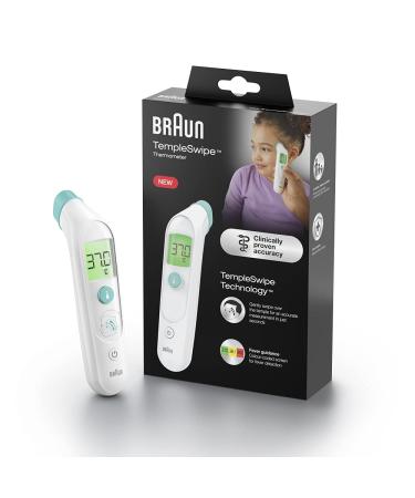Braun Sensian 5 Swipe forehead thermometer | At-Home Use | Colour-Coded Digital Display | Baby and Child Friendly | 3-Sec Results | No.1 Brand Among Doctors1 | BST200 TempleSwipe