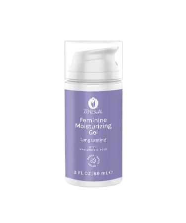 ZENZSUAL Feminine Moisturizing Gel Long Lasting with Hyaluronic Acid (3 Oz)  Hydrates Protects Regenerates and Helps Balance the pH of your Intimate Area  Water Based Perfume Free