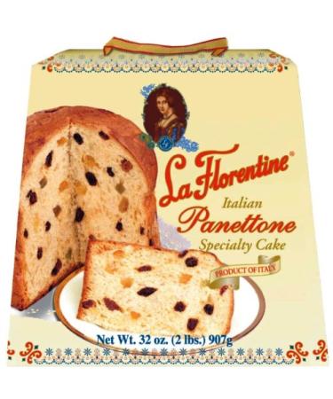 La Florentine Panettone, Italian Specialty Cake, 32-Ounce Boxes (Pack of 2) Original 32 Ounce (Pack of 2)