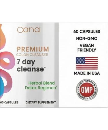7 Day Advanced Colon Cleanse Prebiotics & Natural Herbs Supports Detox & Gut Flora for Women & Men with Cascara Sagrada Black Walnut Hulls & Black Cohosh 60 Capsules 1-2 Daily | 7 Day Cleanse - Buy Online on GoSupps.com