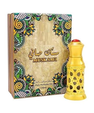 Musk Safi Concentrated Perfume Oil 0.20 Fl Oz Alcohol Free Musk Amber Sandalwood Fragrance Long Lasting For Men & Women