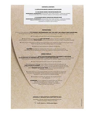 Grizzly Mountain Organic Black Beard Dye - Natural & Chemical-Free - Buy Online on GoSupps.com
