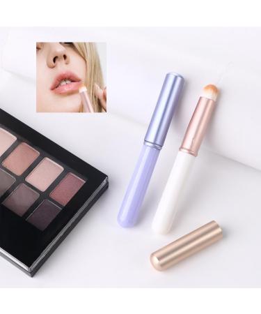 Leadigol Lip Blending Brush Set - 2 Mini Round Head Brushes for Lipstick & Concealer - Perfect Beauty Tools with Cap for Women - Buy Online on GoSupps.com