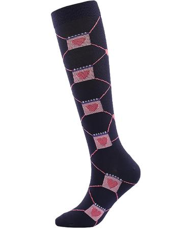 Buy Long Dot Heart Compression Socks - Anti-Friction Anti-Pilling Black - Perfect for Adults - International Shipping Available - Buy Online on GoSupps.com