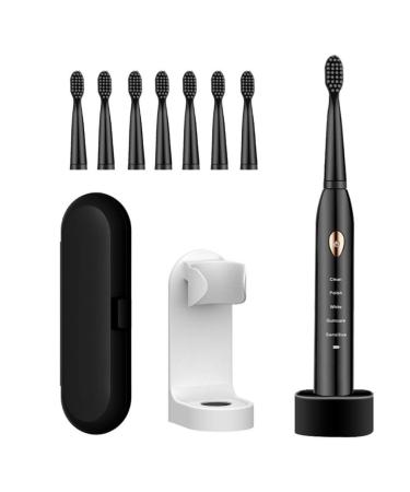 Electric Toothbrush USB Rechargeable Adult Timer Teeth Cleaning Brush Black Home