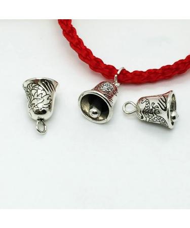 25 Christmas Jingle Bells Vintage Pendants - Xmas Tree Hanging Small Craft Bells - Antique Silver - Buy Online on GoSupps.com