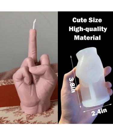 TOPYS 3D Hand Silicone Mold - Middle Finger Gesture Candle & Resin Casting Mould - Buy Online on GoSupps.com