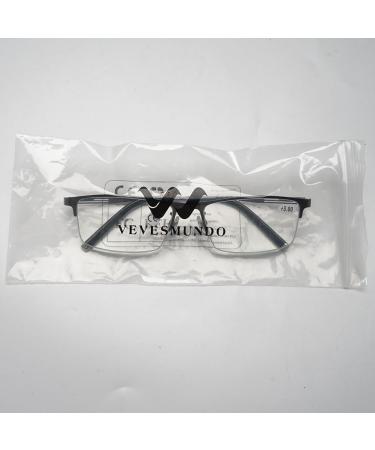 Vevesmundo Self-Tinting Blue Light Filter Glasses | Photochromic Sun Reading Glasses for Men | Metal Half-Brand Sunglasses with UV Protection - Buy Online on GoSupps.com
