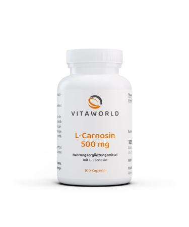 Vita World L-Carnosine 500mg 100 Vegetarian Capsules Made in Germany - Buy Online on GoSupps.com