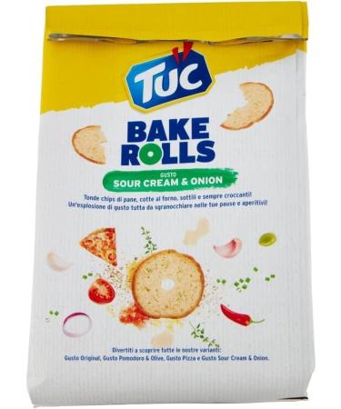  Italian Gourmet E.R. Tuc Bake Rolls Pack of 12 thin and crispy bread chips with sour cream and onion flavor 150g + gourmet Italian polpa 400g - Buy Online on GoSupps.com