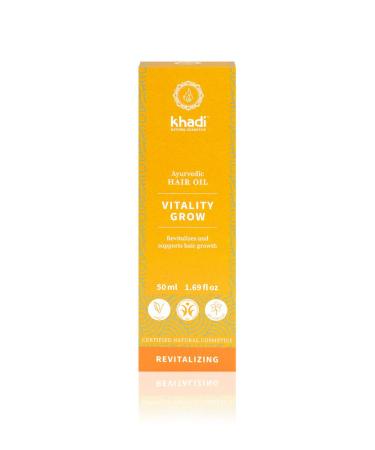 Khadi Herbal & Vegan Rosemary Hair Growth Oil - 1.69oz | 100% Natural & Organic - Promotes Volume, Strengthens Hair, and Fights Hair Loss - Buy Online on GoSupps.com