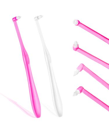2 pieces of interdental toothbrush individual fragrant toothbrush soft toothbrush fragrant brush for detailed cleaning of orthodontic braces (white/pink) - Buy Online on GoSupps.com