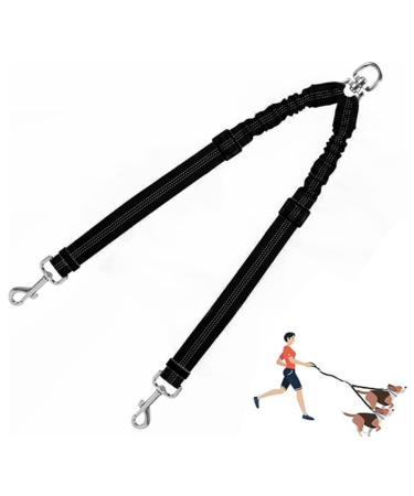 No Tangle 2 Dogs Lead Coupler Half Bungee Dog Leash Splitter For Small Dogs Under 15kg Good Control Easy & Safe Walking