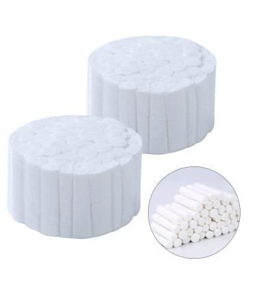 100 Count Cotton Rolls #2 Medium 1.5" Dental Gauze Cotton Rolls Non-Sterile 100% Natural Cotton High Absorbent Cotton 100pcs